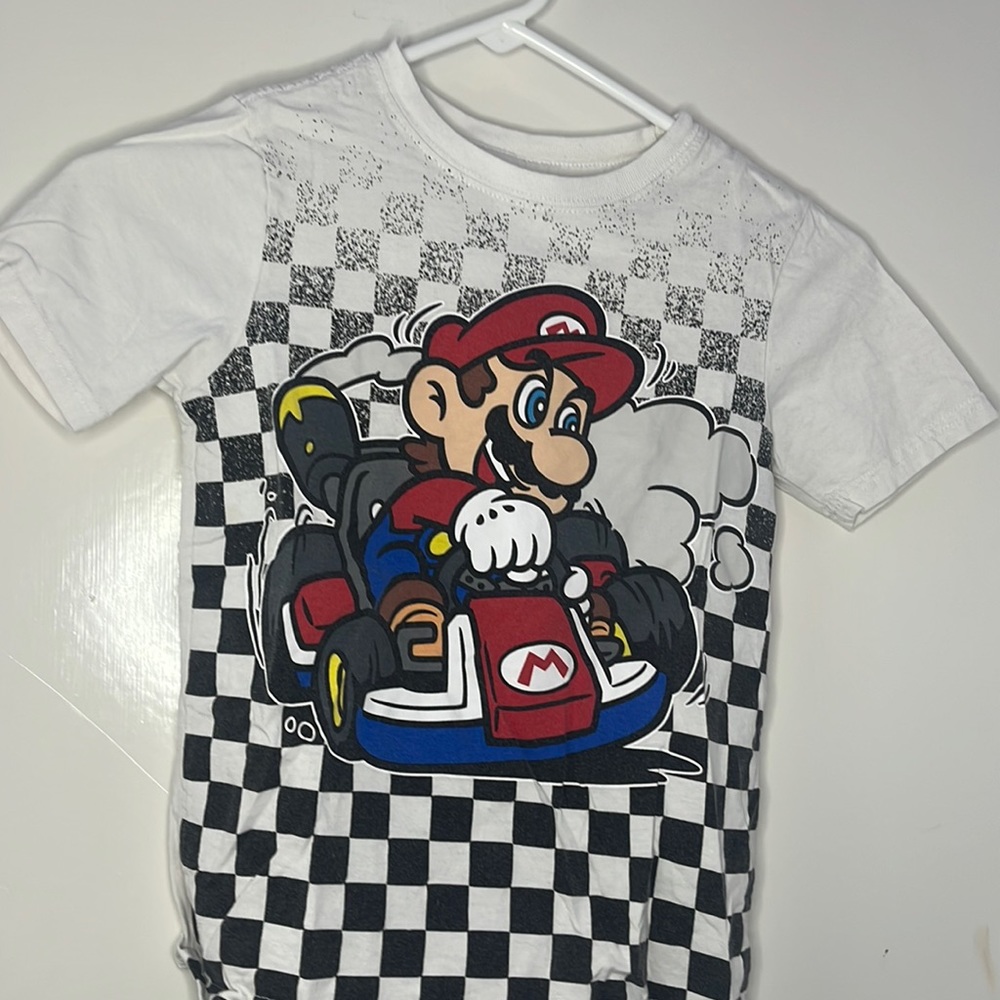 Mario kart shirt sleeve kids shirt size small